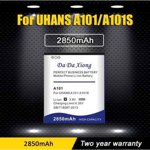 New High quality 2850mAh UHANS A101 Li-ion Phone Battery for UHANS A101 A101S Phone battery