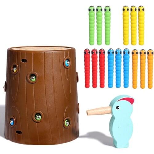 1PC Brain Developmental Catching Bug Game Toy Hand Motor Skill Training Toy for Baby Birds Feed Game Education Toy