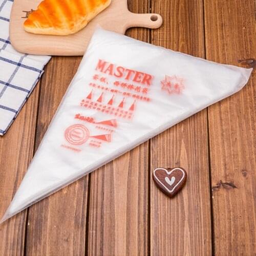 100/50/30/10PCS Disposable Pastry Bag Icing Piping Cake Pastry Cupcake Decorating Bags Fondant Cream Pastry Baking Tool Clear