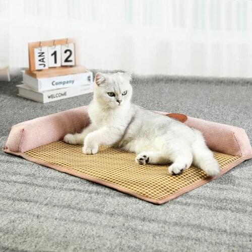 Cooling Summer Mat for Dogs Breathable Thin Blanket Cushion for Small Dogs Cats Washable Puppy Kitten Sofa Pet Dog Bed