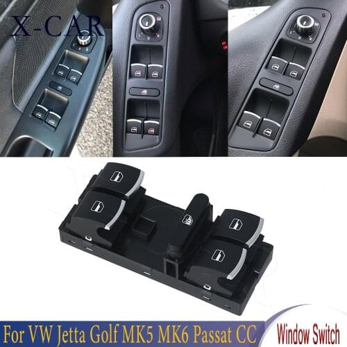X-CAR Window Switch Panel For VW Volkswagen Jetta Golf MK5 MK6 Passat CC 5ND959857 For Skoda Fabia Octavia SuperB 5ND959857XSH