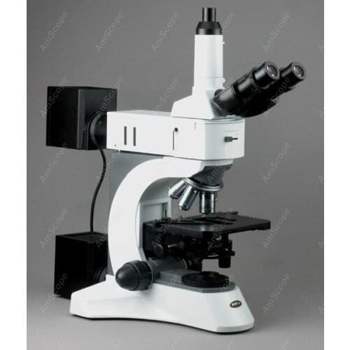 Polarizing Microscope-AmScope Supplies 50X-2000X Darkfield Polarizing Metallurgical Microscope + 8MP Camera