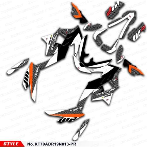 Aftermarket Vehicle Vinyl Decal Stickers Graphics Kit for 790 Adventure 790 890 ADV R 2019 2020 2021, Style No.KT79ADR19N013-PR