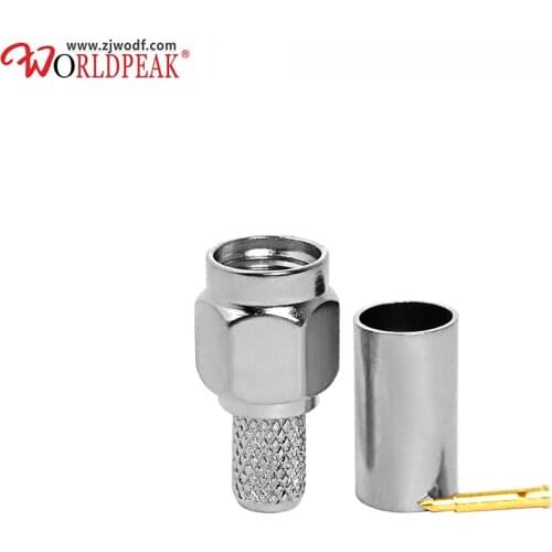 SMA female jack straight crimp rf connector for lmr200 cable