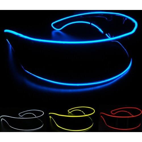 New LED Luminous Funny Technology Sense Glasses Photo Glowing Light Up Sunglasses Party Prom Bar Club Favors Suppllies