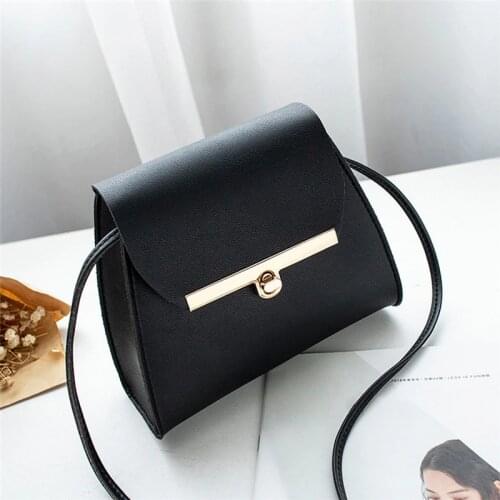 Simple Flap Shoulder PU Leather Bags for Women 2020 Girls Pure Color Mini Messenger Chest Bag Crossbody Handbags Bolsa Feminina
