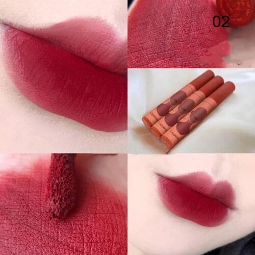 6 Colors Waterproof Liquid Lip Glaze Long Lasting Moisturizing Non-stick Lipstick Sexy Lipsticks Makeup Matte Lipstick For Lips