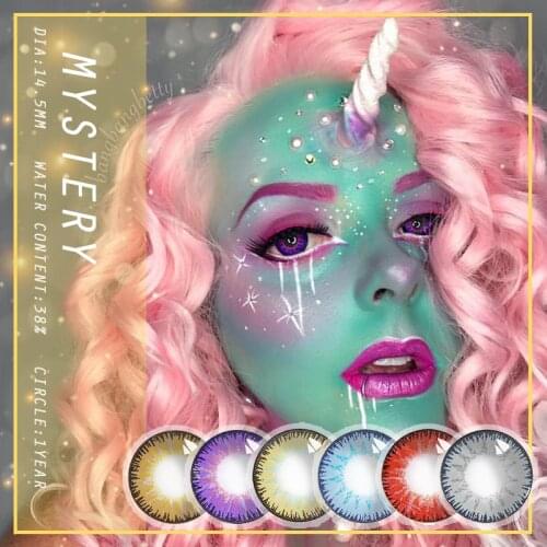 NOVMAS-2pcs/1Pair Contact Lenses with diopters Myopia Cosplay Eye Makeup Cosmetic Color contact lenses Degree Yearly