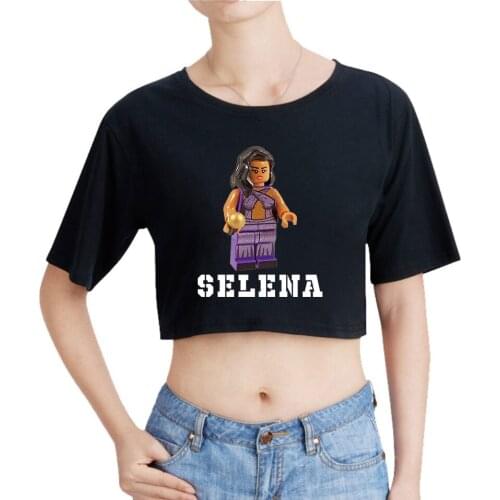 2019 Selena Quintanilla Crop Top Printed For Women Summer Tops Short Sleeve T-shirt Trendy Streetwear Girl Sexy T Shirt XXL