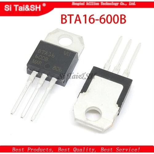 10pcs BTA16-600B TO-220 BTA16-600 TO220 16-600B BTA16 600V 16A TRIACS new and original