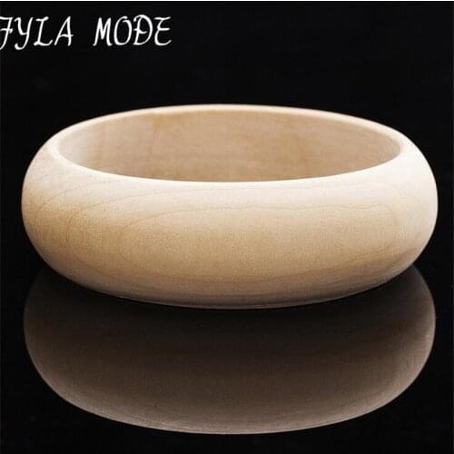 100 Large Size 6.5cm Inner Diameter DIY Unfinished Wooden Bangles For Painting 2cm Wide Bangle Bracelet Student Jewelry 20g/pcs