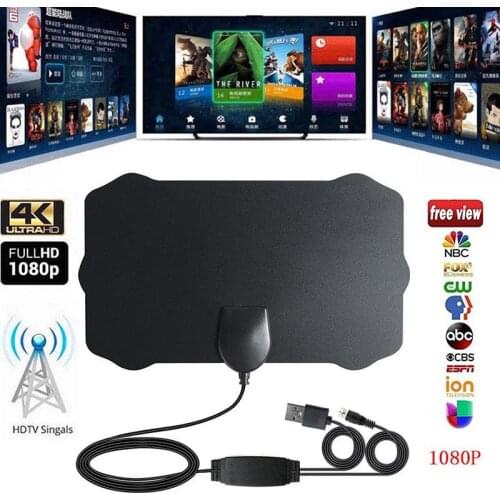 200 Mile Range Antenna TV Digital HD Skywire 4K Antena Digital Indoor HDTV 1080P with Signal Amplifier