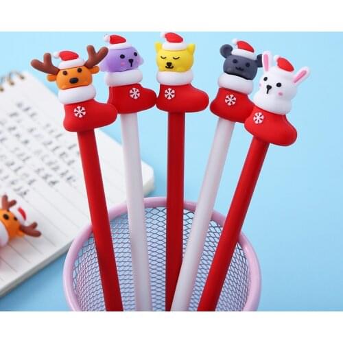 36pcs/set Santa Claus Cartoon Series Neutral Pen Students 0.5mm Christmas Gift Signature Pen Water Pen Factory Wholesale