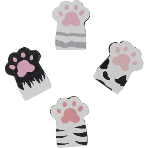 4pcs/Set Cute Cat Paw Magnetic Bookmarks Books Marker of Page Stationery School Office Supplies