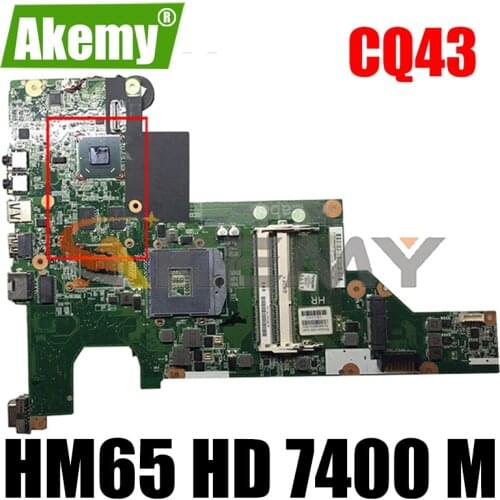 Akemy 646670-001 646672-001 For HP CQ43 431 631 Laptop Motherboard HM65 HD 7400 M Video Card Test Ok Fast Ship