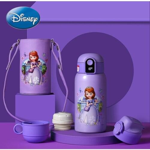 Disney Childrens 316 Stainless Steel Heat Preservation Smart Thermostatic Straw Water Cup Baby Water Bottle Can Be Customized