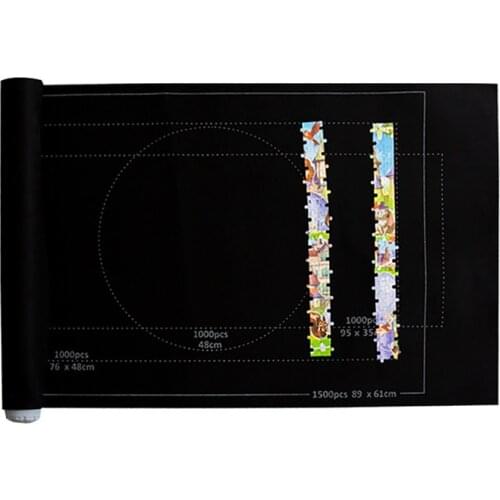 Baby Toys Puzzle Mat Jigsaw Roll Felt Mat Playmat Puzzles Blanket For Up To Puzzle Accessories Portable Travel Storage Bag