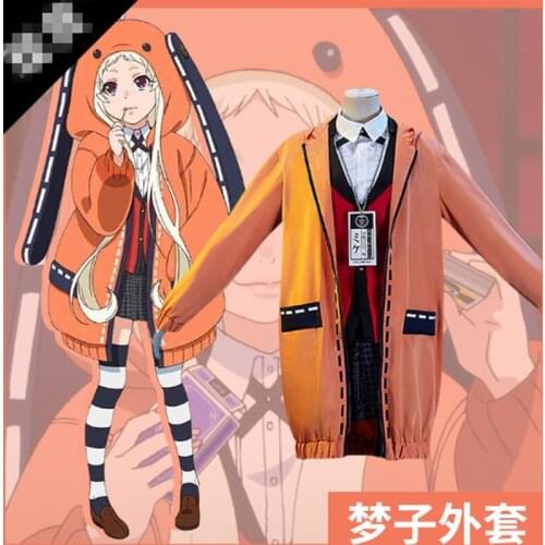 Yomoduki Runa Kakegurui Figure JK School lovely girls Uniform Jacket + knee socks