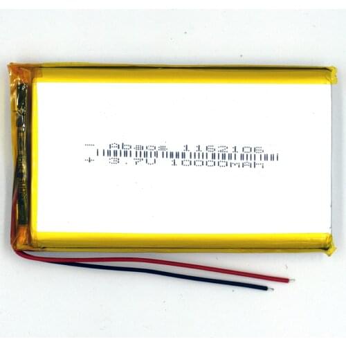 3.7V 10000mAh 1162106 Li-polymer Rechargeable Battery lithium Li-Po ion for MP3 MP4 KTV family microphone with GPS