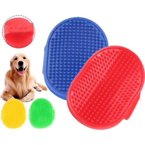 Pet Dog Cat Bath Brush Comb Rubber Glove Hair Fur Grooming Massaging Massage Mit pet Shower Dog Brush Dropshipping