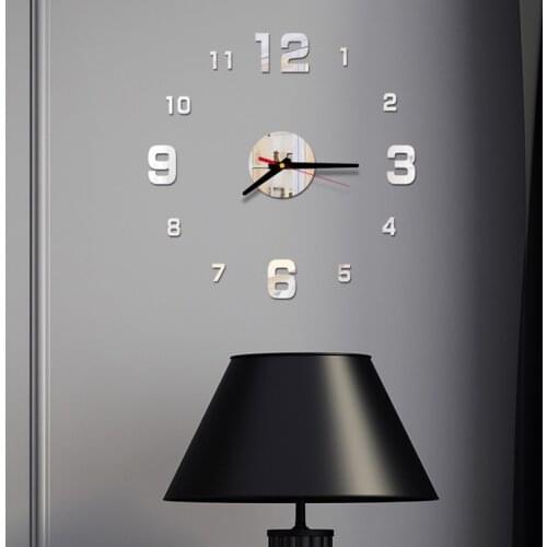 Arabic Numerals Wall Clock Modern Design Acrylic Mirror Clocks Stickers Living Room Accessories Decorative House Clock horloge
