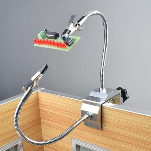 NEWACALOX Table Clamp Soldering Helping Hand Welding PCB Holder Tool Third Hand Tool Soldering Station Welding Repair Tool