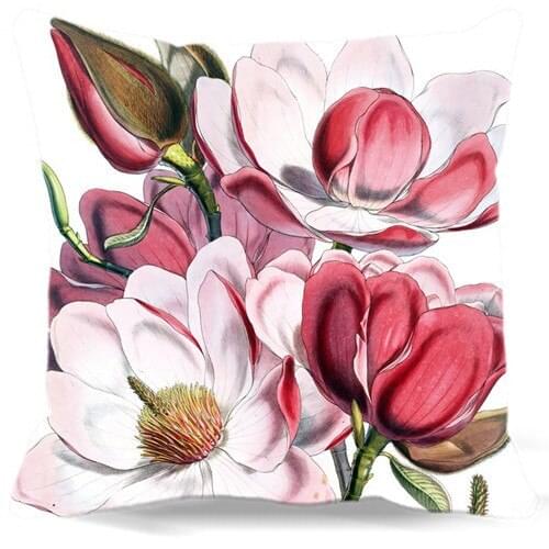 Peony flowers pattern Pillow Case Cotton polyester Chair Sofa Home Decorative 16" 18" 19" 9 style Square Cushion Cover Vintage
