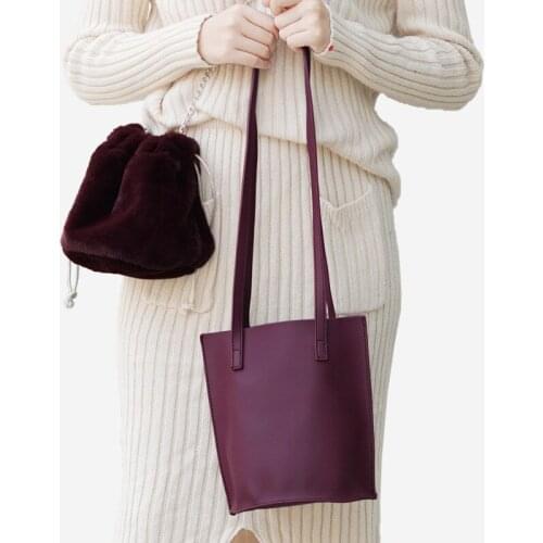 NEW Bucket Shoulder bag women purses and handbags luxury designer Wide strap Womens messenger bags PU Leather Big Totes black