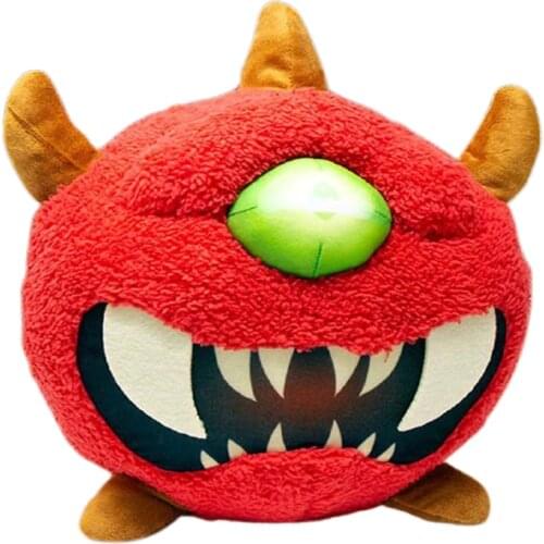 25cm Kawaii Doom Classic Cacodemon Stuffed Animals Plush Toys Cartoon Cute Anime Peluche Doll Soft Toy for Girls and Boys Gift