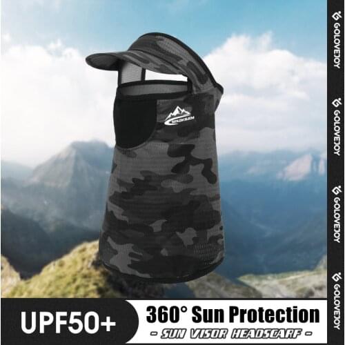Sun-Proof Face Cover Cap Summer Hat Outdoor Riding Fishing UV Protection One-piece Hollow Sun Visor Neck Protector Head Scarf