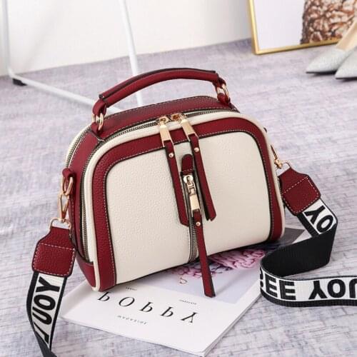 Yogodlns Fashion Stitching Shoulder Bag Women PU Leather Handbag Luxury Crossbody Bag New Chains Square Bag Lady Purse sac main