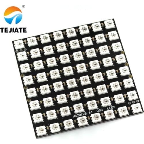 WS2812 LED 5050 RGB 8x8 LED Matrix Brand New WS2812B 8*8 64-Bit Full Color 5050 RGB LED Lamp Panel Light
