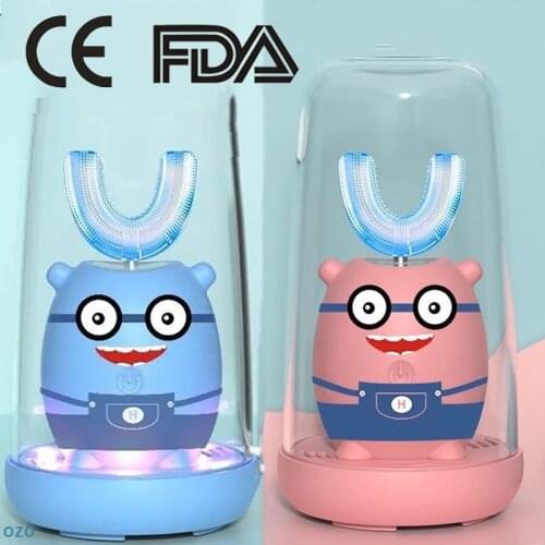 Smart 360 Degree Electric Toothbrush Children Silicone Automatic Ultrasonic Kids Tooth Toothbrush Xaomi Brush Cartoon Pattern