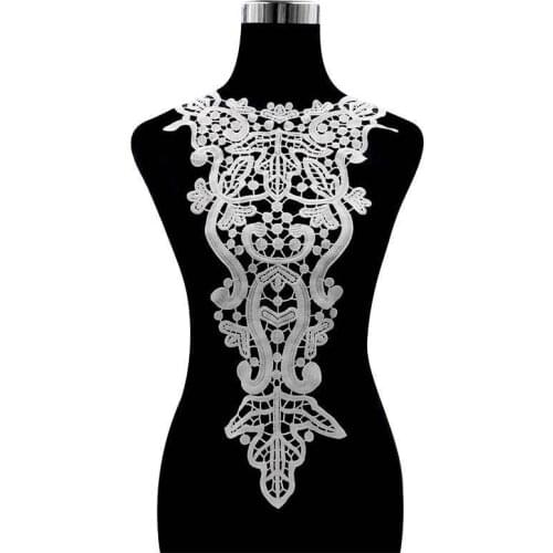 1PCS Embroidered 3d Flowers Lace Venise Embroidery Patches DIY Lace Collar Neckline Decorate Wedding Dress Sewing Craft Supplies