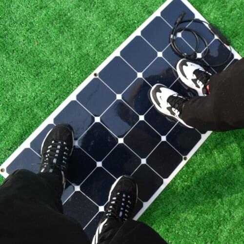 High Quality Bendable 100w Sunpower Flexible Solar Panel 32pcs solarcell 125mm*125mm used to charge 18v battery