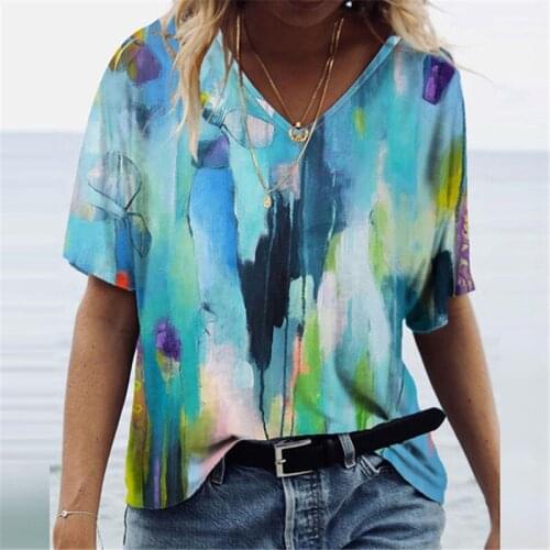 Oversized Women Tops Summer 2021 New Vintage Floral Print T-shirts Loose Female Plus Size Women Clothing Tee Streetwear Clothing
