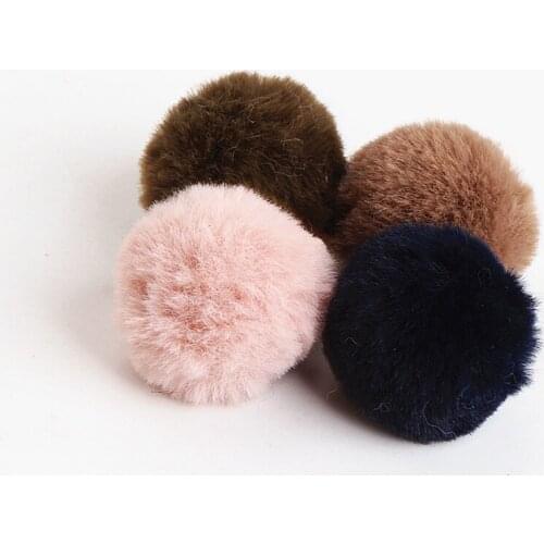 10pcs New Winter Fashion Furry Plush Rabbit Fur Ball With Hanging Earrings For Women Key Chain Pendant Diy Jewelry Accessories