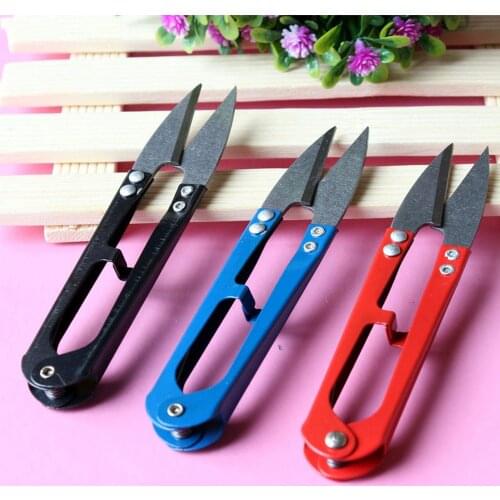 2.3*10.5CM V Shape Trim Scissors Yarn Vintage Stainless Steel Scissors Antique Craft Embroidery Trimming Scissors Sewing tool