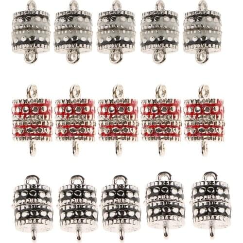 5pcs Drum Column Magnetic Clasp for Bracelet Necklace for DIY Jewelry Making