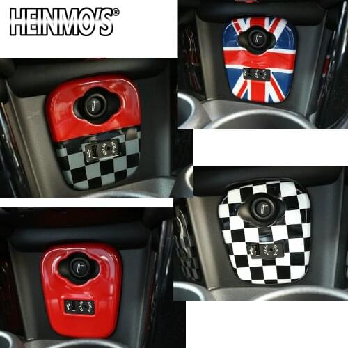 For MINI Cooper F56 F55 Accessories Cigarette Lighter Panel Decoration Cover For MINI F56 F55 Styling Car Stickers and Decals