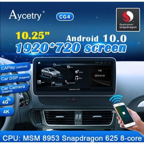 Snapdragon car RADIO Android 10 For Audi Q5 2009-2016 navigation multimedia player auto audio car stereo screen gps 2DIN