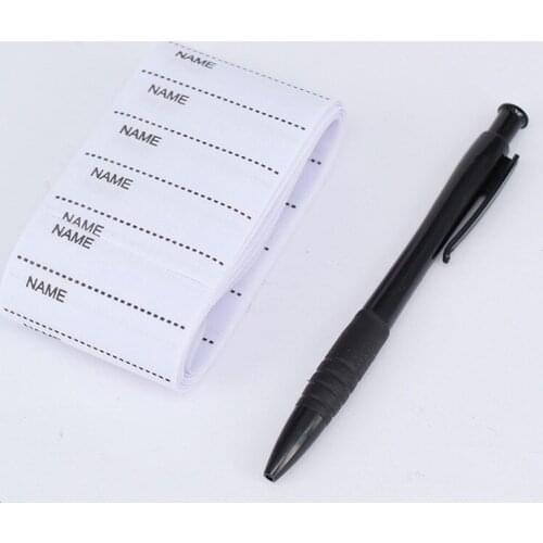 White Washable Ironing Name Tag Garment Fabric Can Be Handwritten Name Labeling Set for Clothing Label Sewing