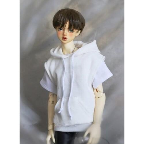 BJD doll clothing is suitable for 1/3 1/4 size loose-fitting version of daily cuffless pocket hoodie doll accessories