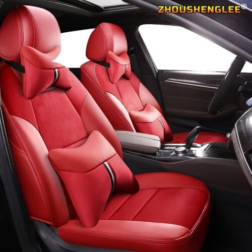 ZHOUSHENGLEE Custom Leather car seat covers For VW T-Cross C-TREK Volkswagen CC SANTANA JETTA BORA Automobiles Seat Covers