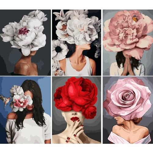 Картины девушек по номерам KPACKA PACKPACKA China At AliExpress