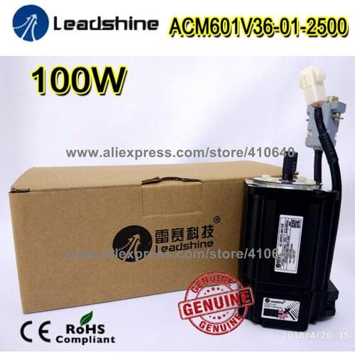 Genuine! Leadshine ACM601V36 ACM601V36-01-2500 100W Brushless AC Servo Motor 2500 Line Encoder and 3000 RPM Speed Free Shipping