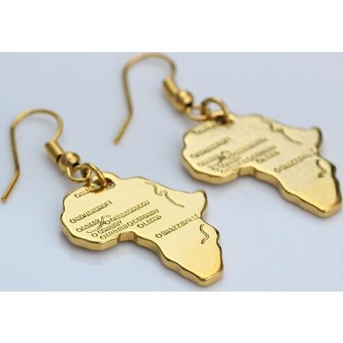 Fansheng Fashion Hot Sale Africa Map Earring For Women Jewelry Of Gift