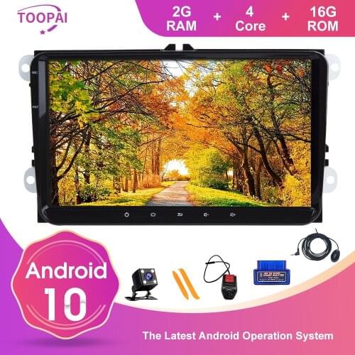 Toopai Android 10 For VW/Volkswagen/Golf/Polo/Tiguan/Passat/B7/B6/SEAT/leon/Skoda/Octavia Auto Radio GPS Multimedia Player