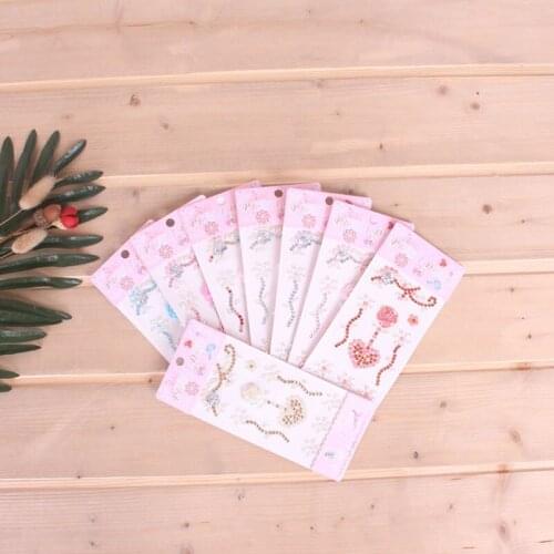 Natural Resin Crystal Sticker Hot Stamping Stickers Notes Decoration Cute Diary Book Paper Sticker 5pcs/lot