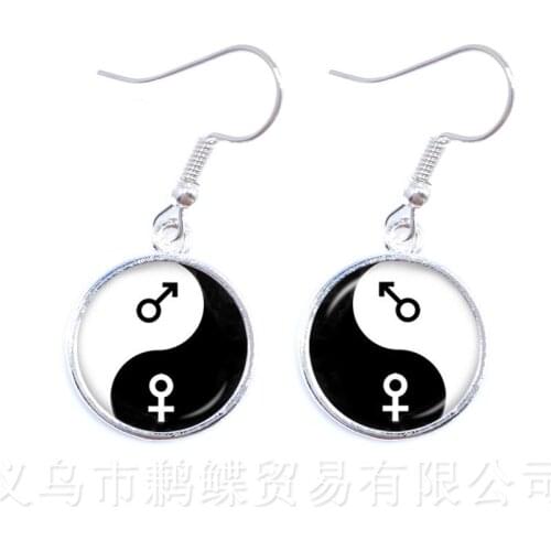 Newest Fashion Drop Earrings Handmade Taoist Tai Chi Yin & Yang Personality Lover Jewelry For Women